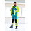 Rescuewear Unisex Broek Dynamic stretch, HiVis Klasse 1, Enamel/Zwart/Neon Geel