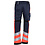 Rescuewear Unisex Hose Coldblack HiVis Stretch W-Linie, Marineblau/Schwarz/Neonrot