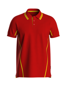 Rescuewear Poloshirt Basic  Rood met neongele accenten