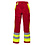 Rescuewear Rescuewear Unisex Hose Efficient HiVis Klasse 1, Rot / Neon Gelb