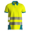 Rescuewear Poloshirt korte mouw, Segmented,  Enamelblauw/neongeel