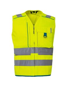 Rescuewear Ready Sommerweste HiVis Kl. 2 Enamelblau / Neon Gelb