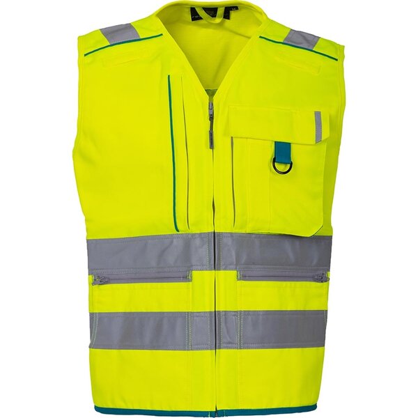Rescuewear Ready Sommerweste HiVis Kl. 2 Enamelblau / Neon Gelb