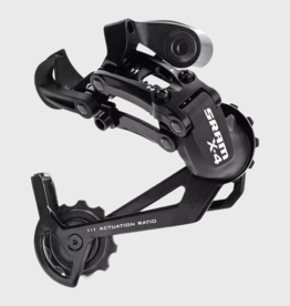 Sram SRAM X4 REAR DERAILLEUR: BLACK 7/8/9 SPD LONG CAGE