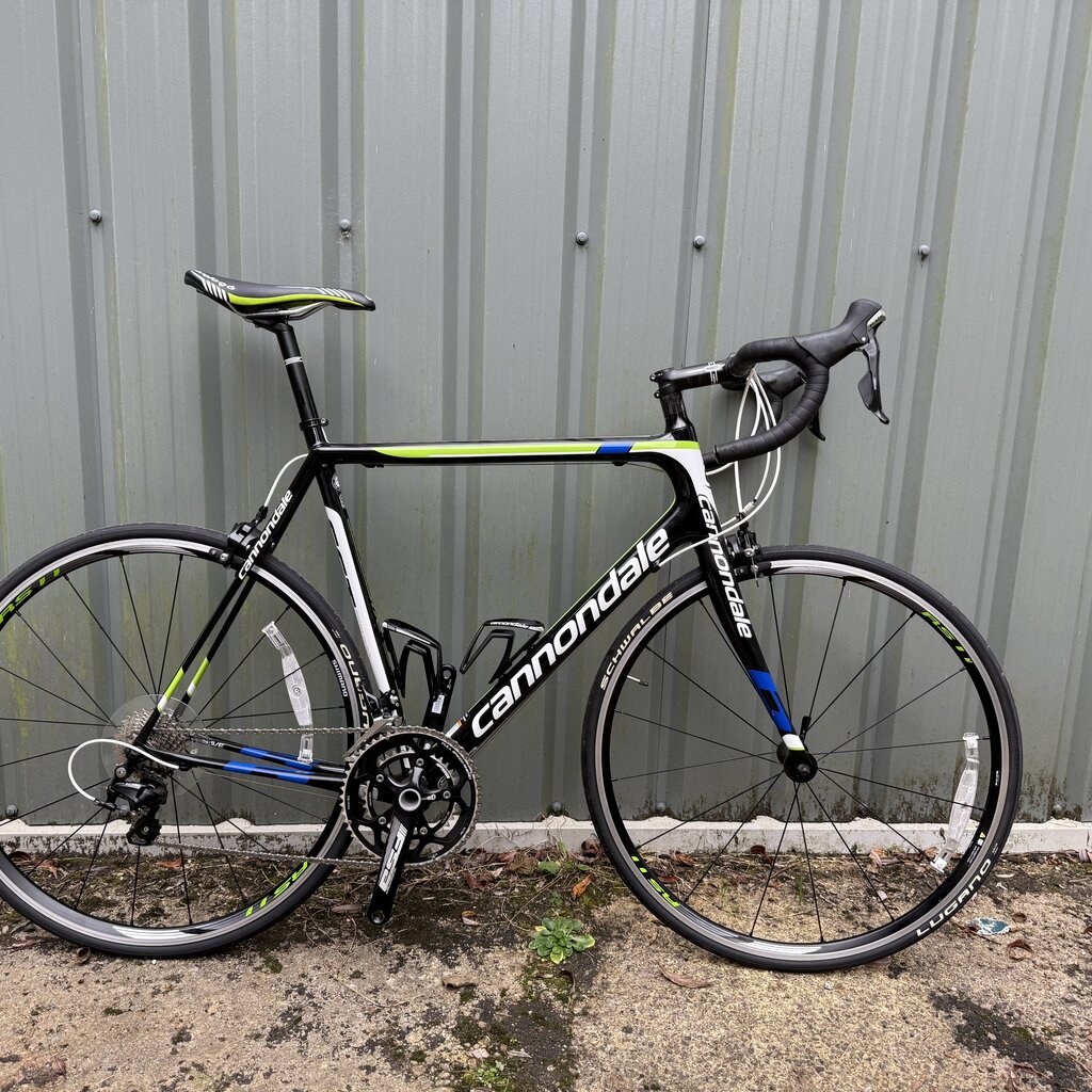 Pre-Loved 2015 Cannondale SuperSix Evo 105 White / Green / Black 58cm