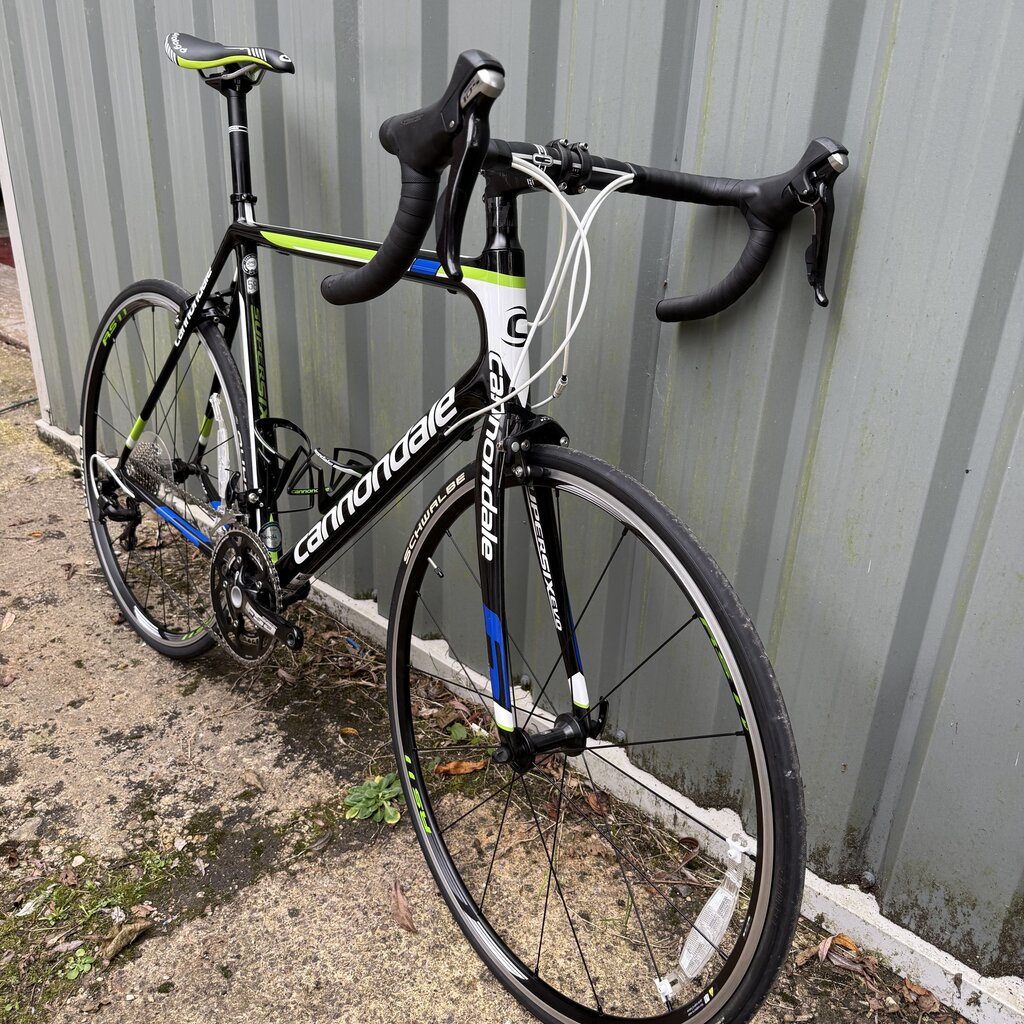 Pre-Loved 2015 Cannondale SuperSix Evo 105 White / Green / Black 58cm