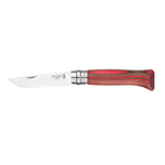 Opinel Zakmes no.8 gelamineerd beukenhout Rood