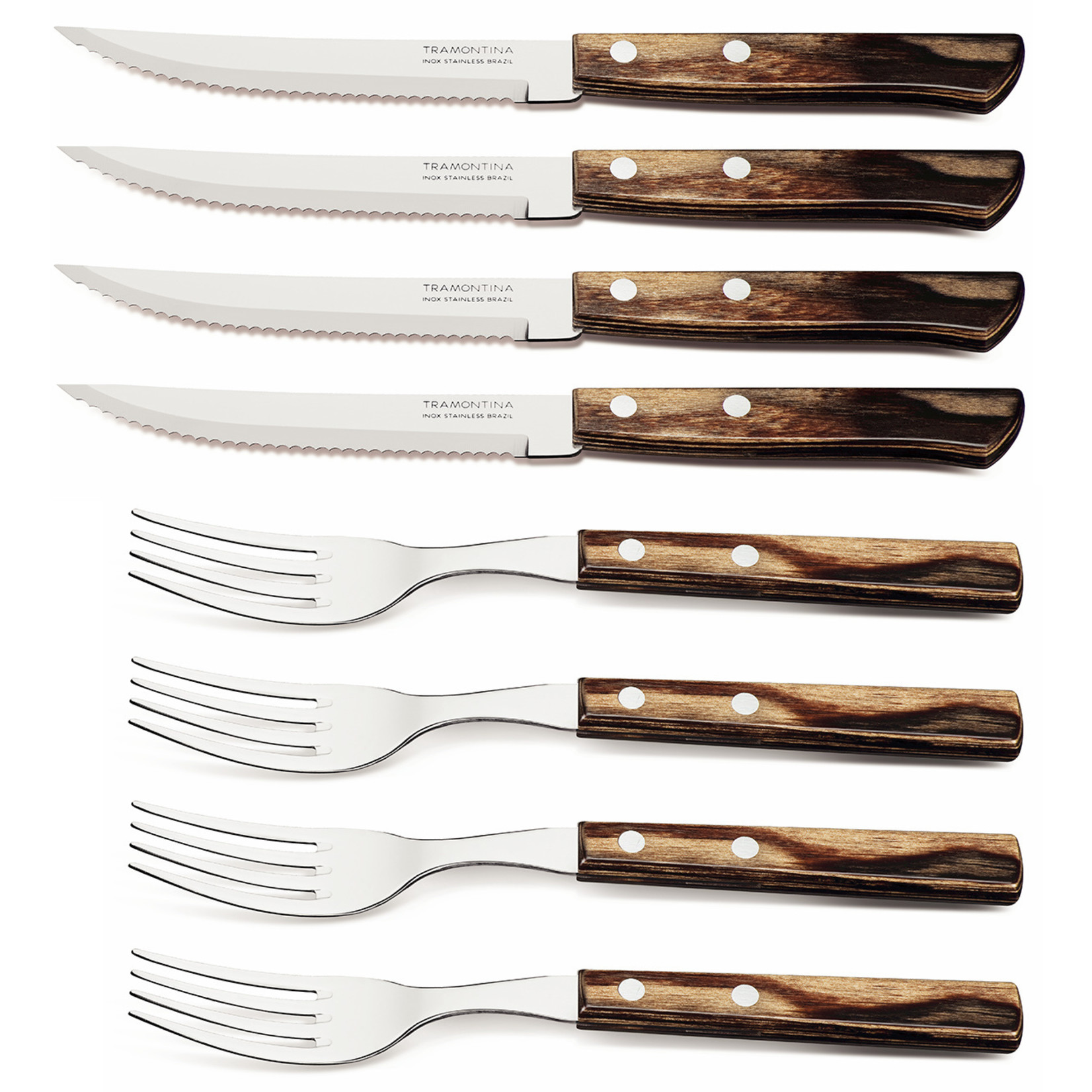 Tramontina Churrasco 8-piece steak cutlery set, 29899-296