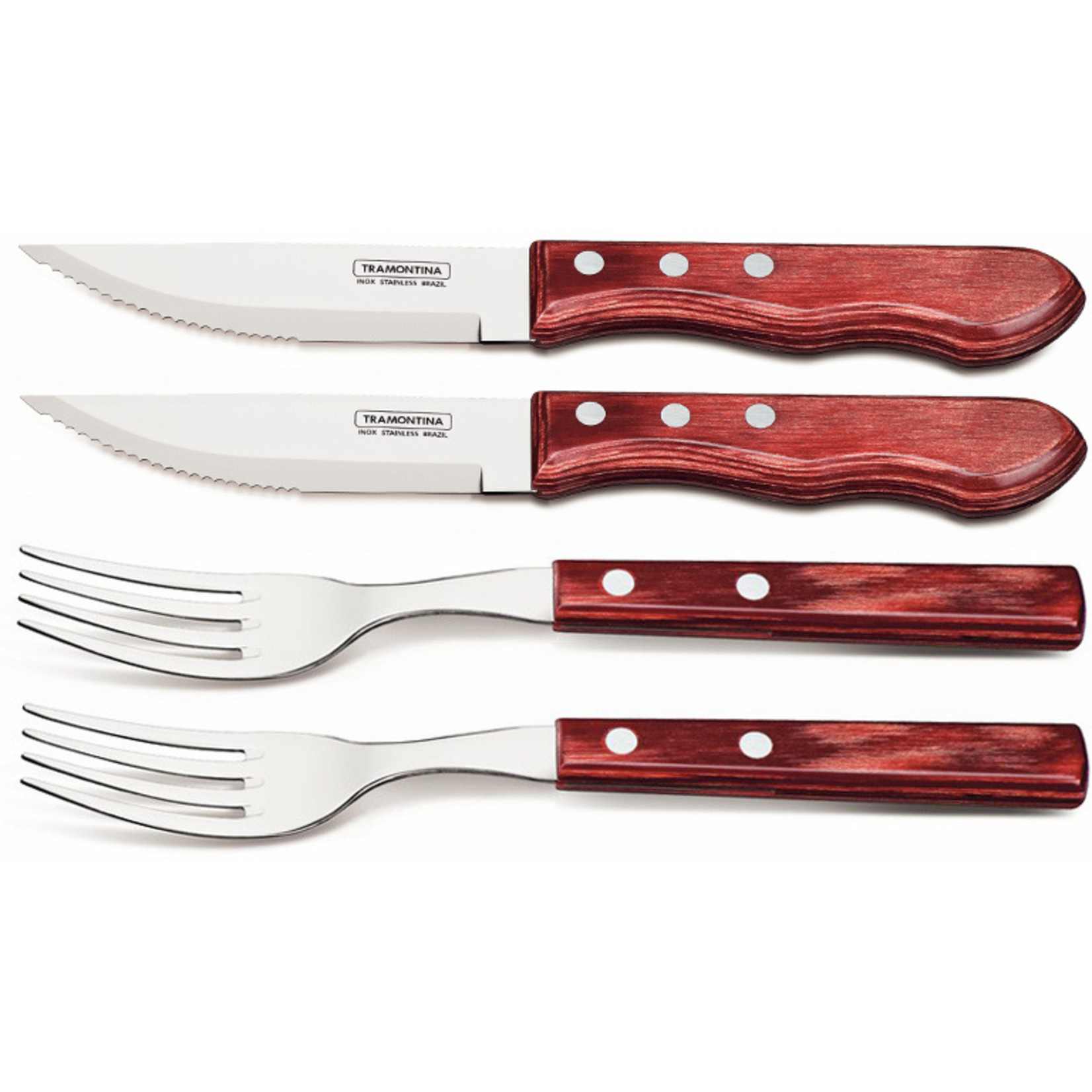 Tramontina Tramontina Churrasco bestekset Jumbo 4-delig rood