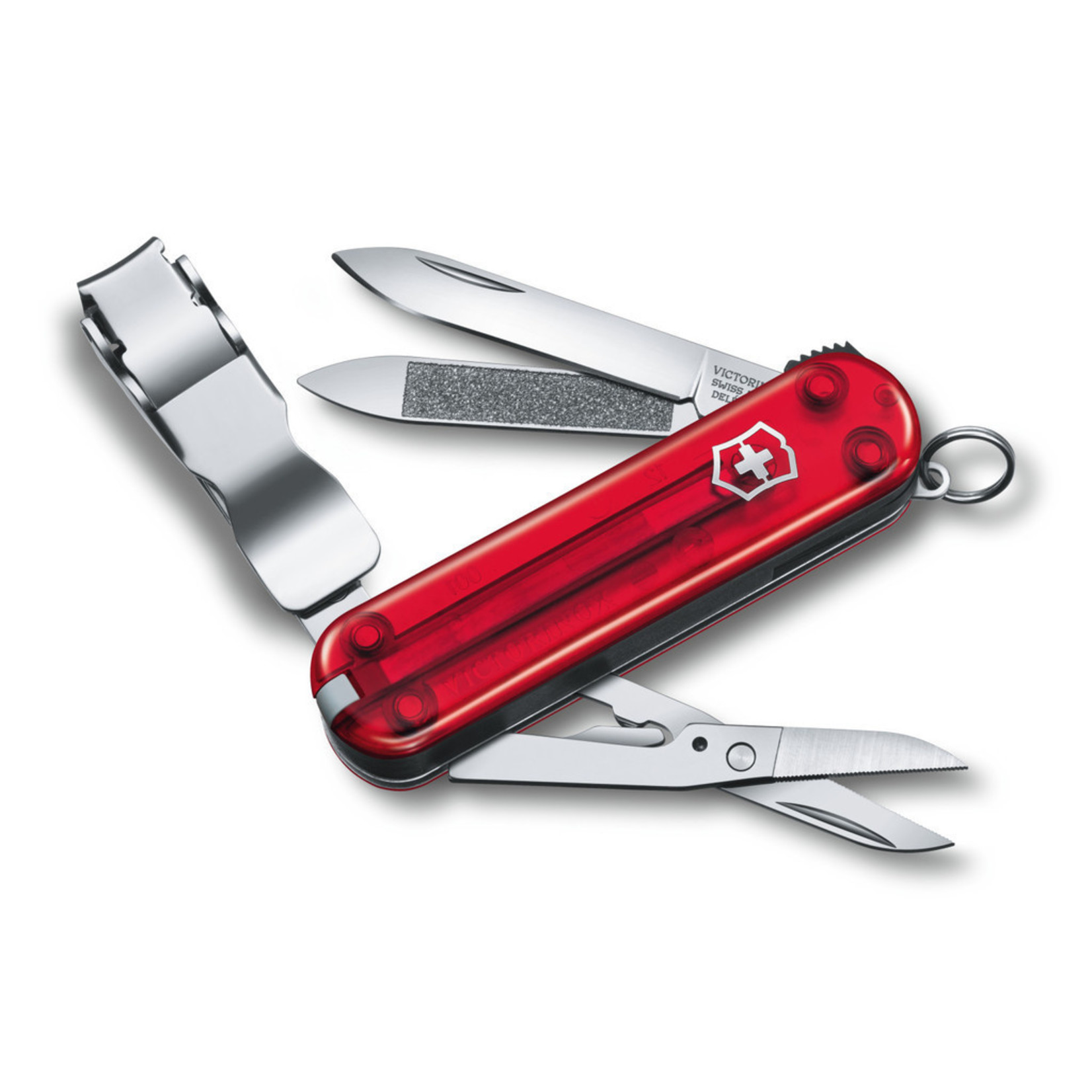 Victorinox Victorinox Delemont Nail Clip 580 Transparant Rood