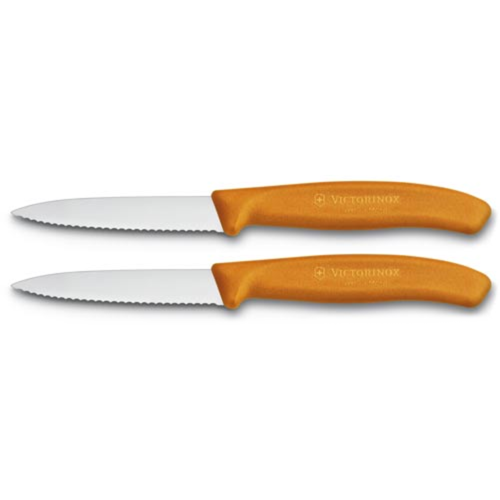 Victorinox Victorinox groente- en schilmesje gekarteld oranje (set van 2)