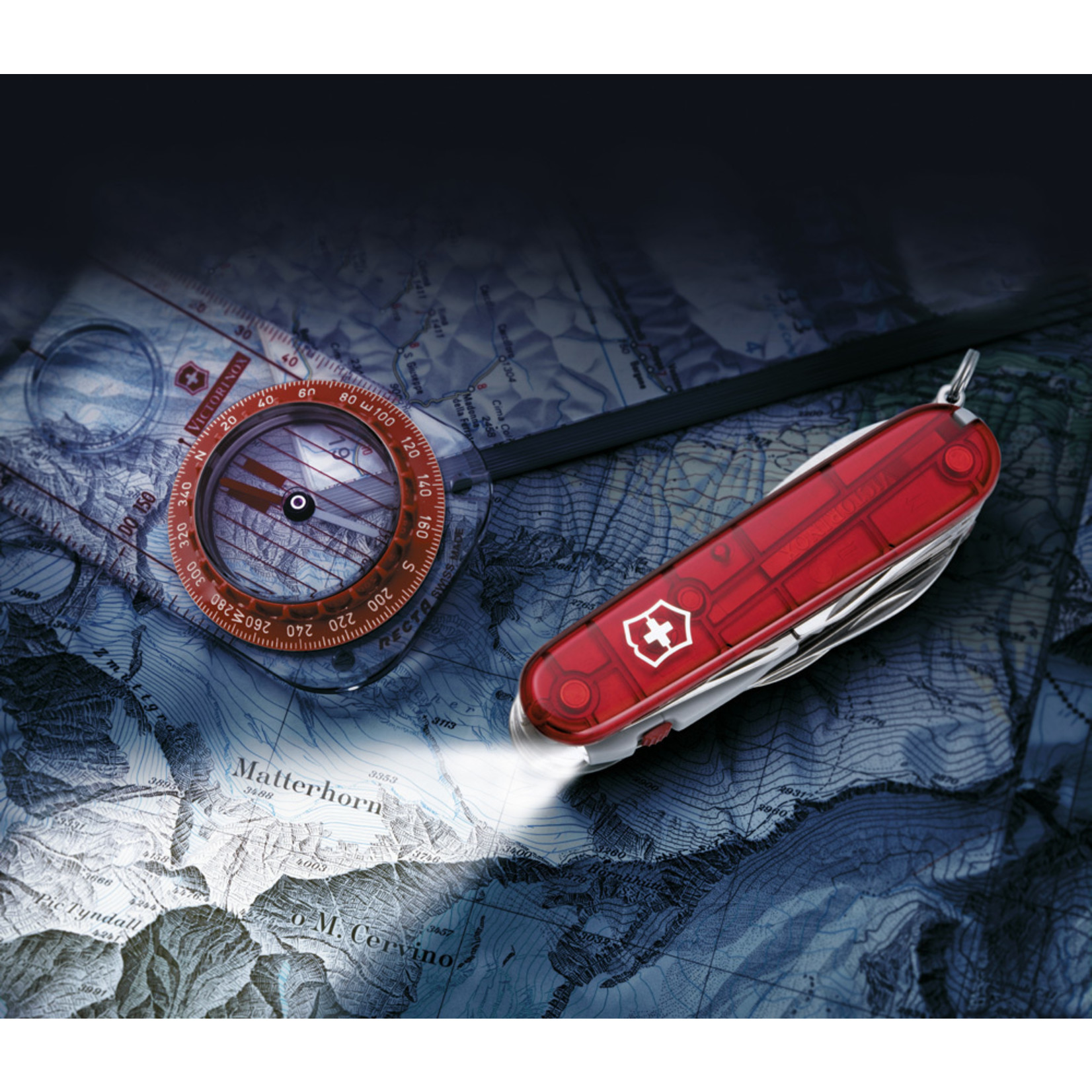 Victorinox Victorinox Huntsman Lite rood transparant