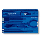 Victorinox Swiss Card blauw transparant