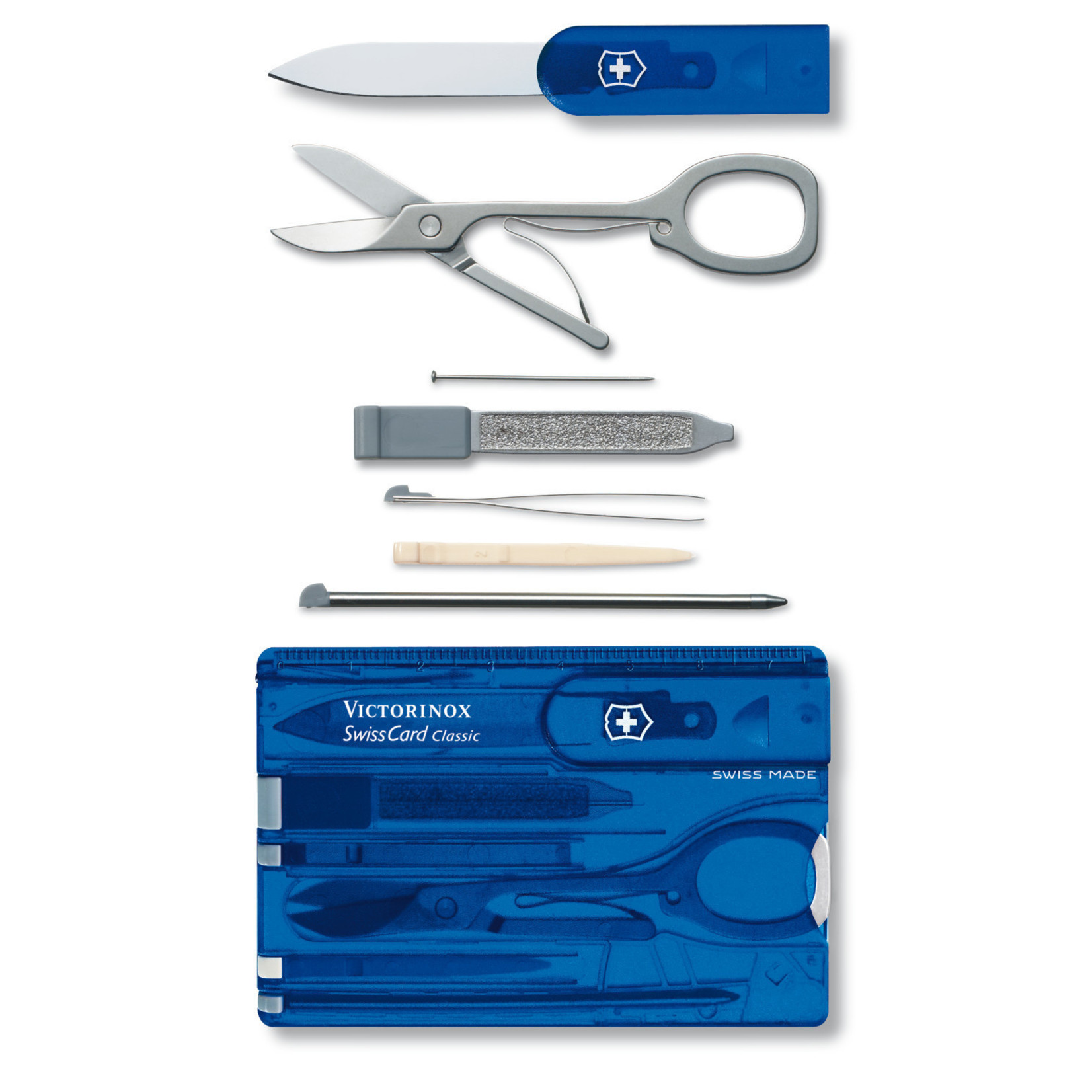 Victorinox Victorinox Swiss Card blauw transparant