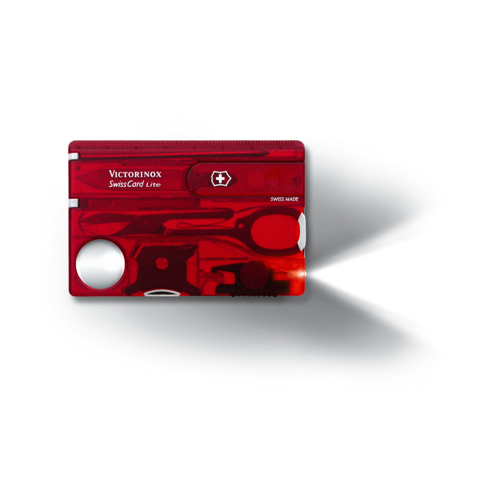 Victorinox Victorinox Swiss Card Lite rood transparant
