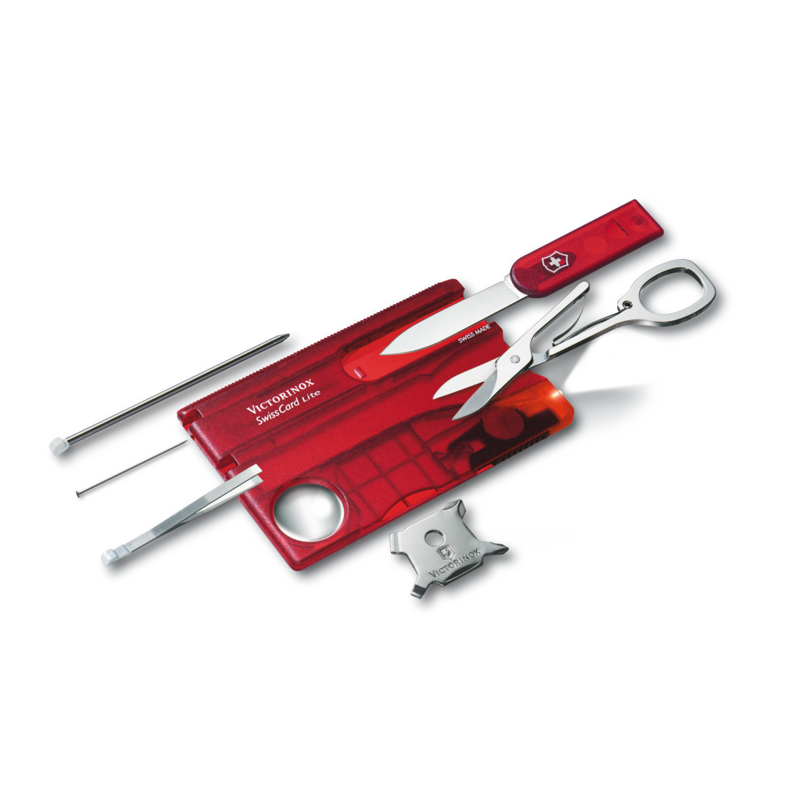 Victorinox Victorinox Swiss Card Lite rood transparant