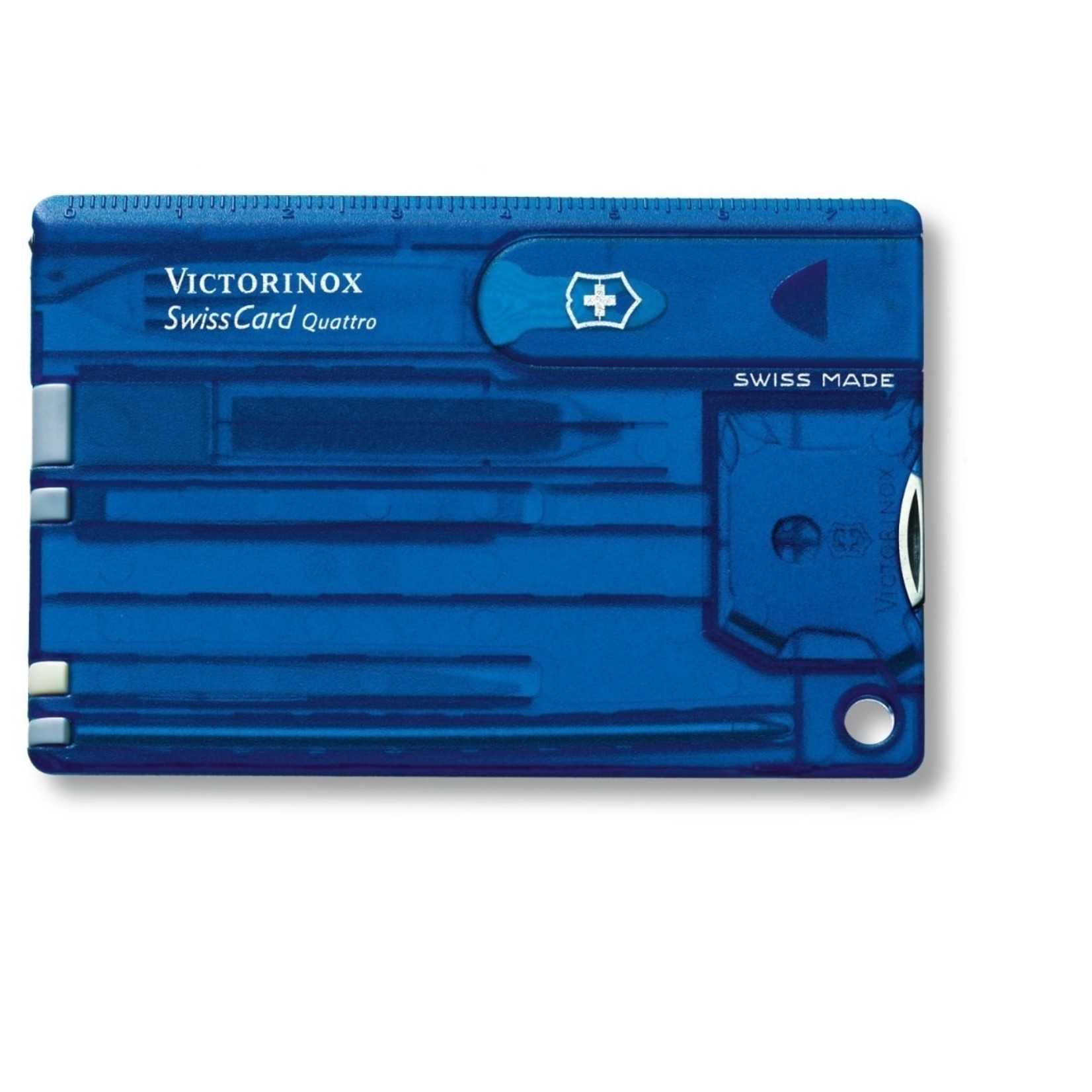 Victorinox Victorinox Swiss Card Quattro blauw transparant