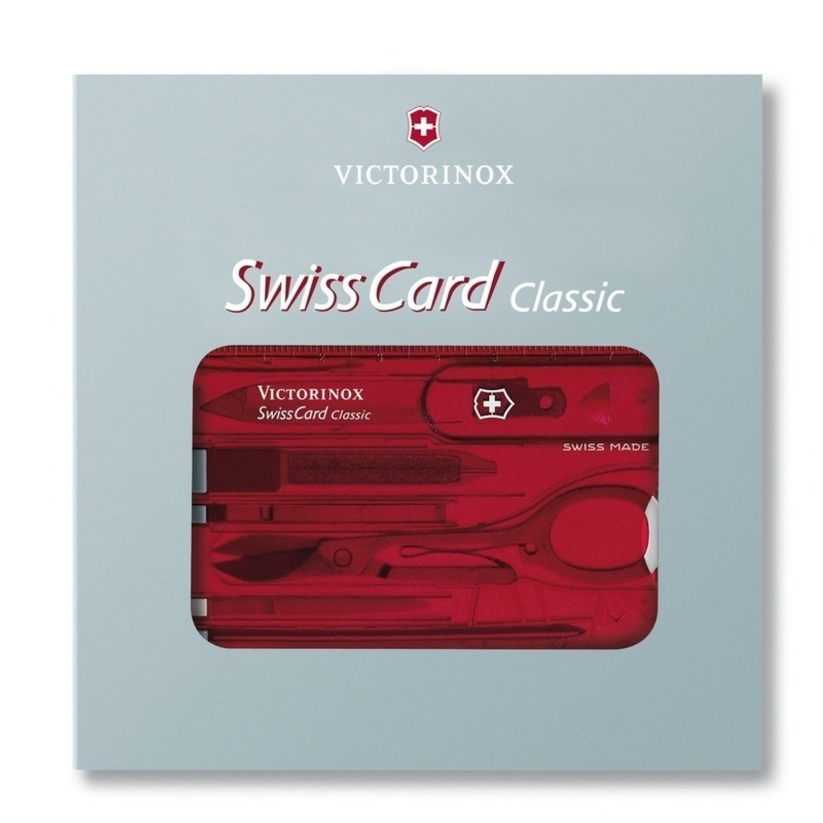 Victorinox Victorinox Swiss Card rood transparant