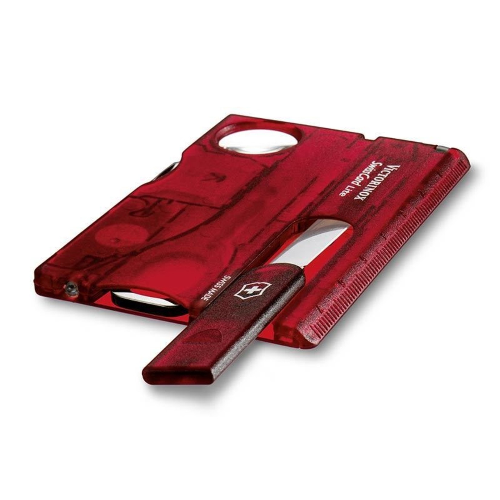 Victorinox Victorinox Swiss Card rood transparant