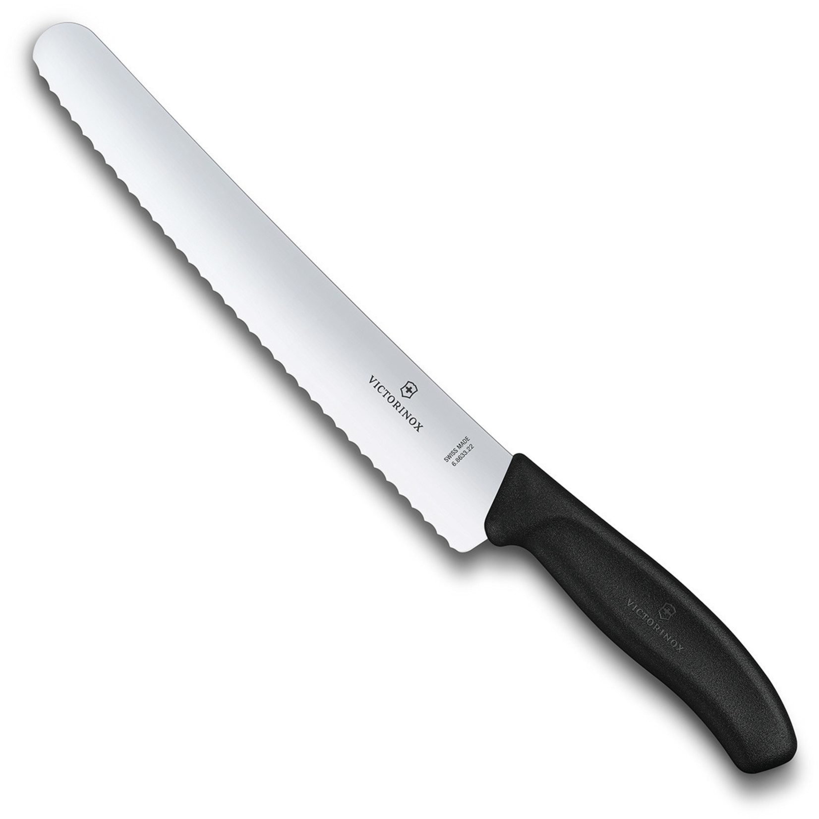 Victorinox Victorinox Swissclassic bakkersmes 22cm gekarteld zwart