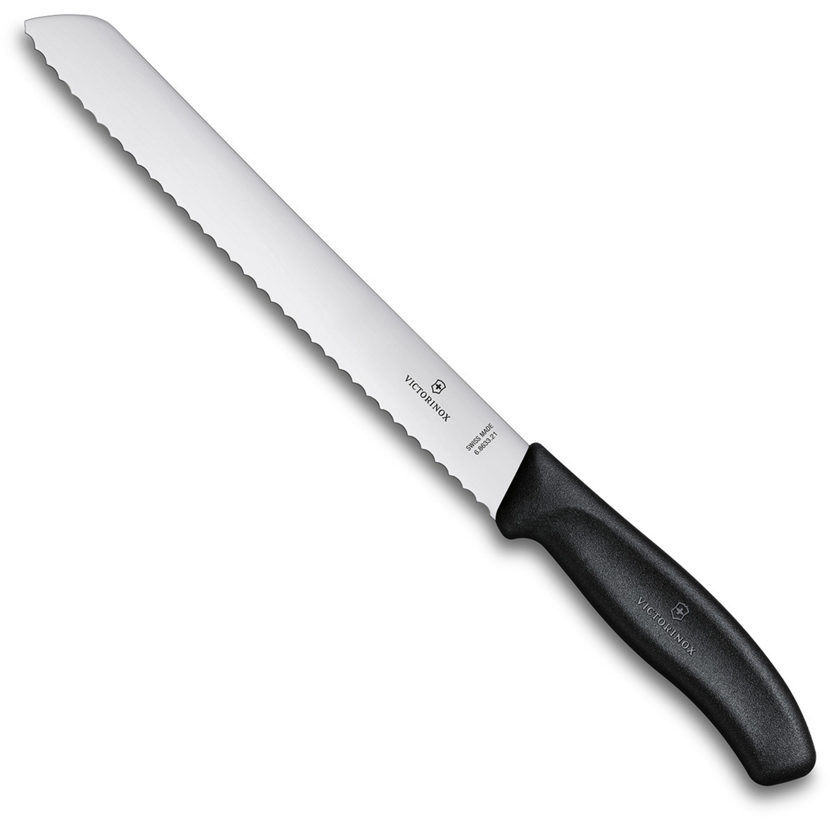 Victorinox Victorinox Swissclassic broodmes 21cm gekarteld zwart