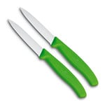 Victorinox SwissClassic schilmesje 8cm gekarteld groen (set van 2)