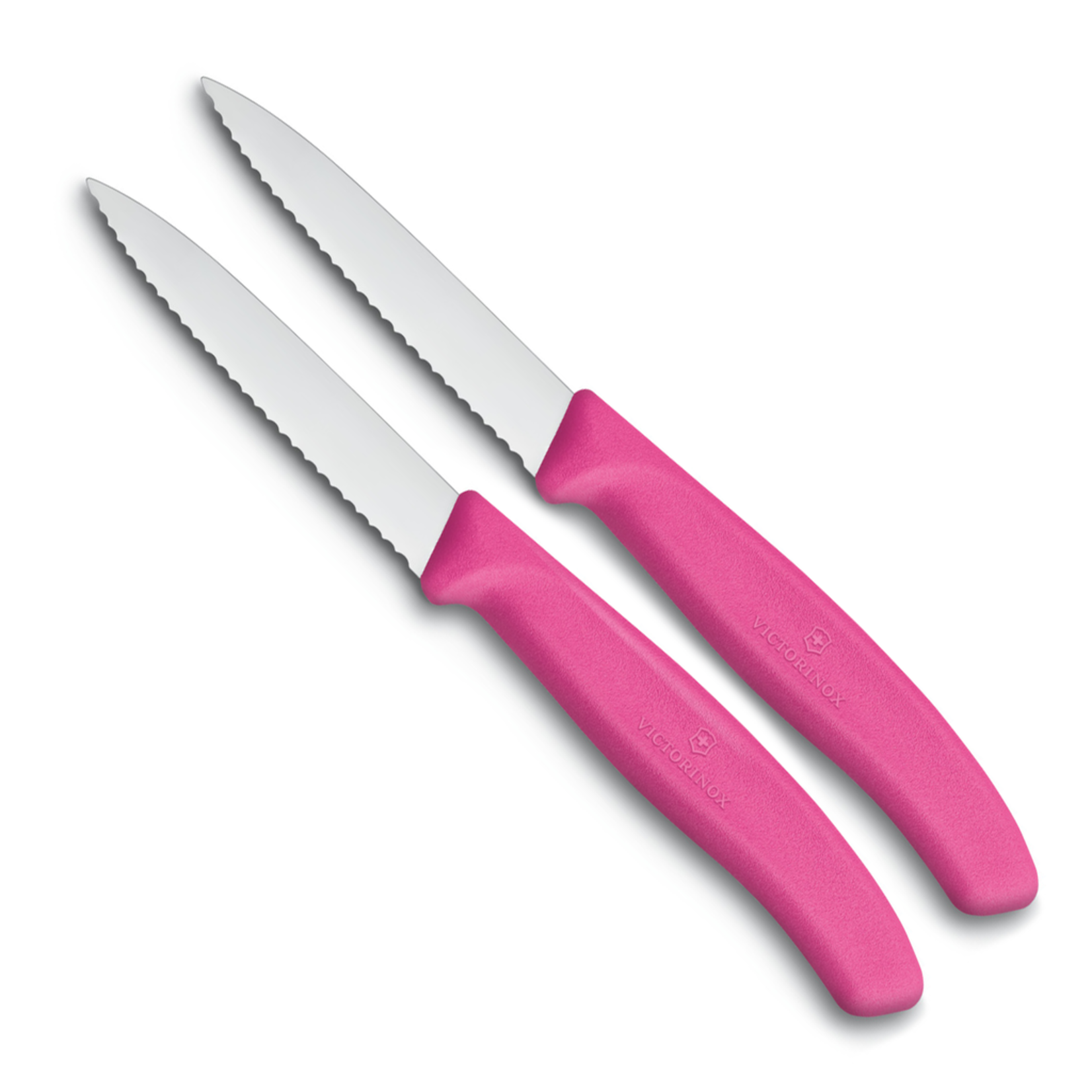 Victorinox Victorinox SwissClassic schilmesje 8cm gekarteld roze (set van 2)