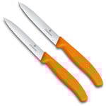 Victorinox Swissclassic schilmessenset glad & gekarteld oranje
