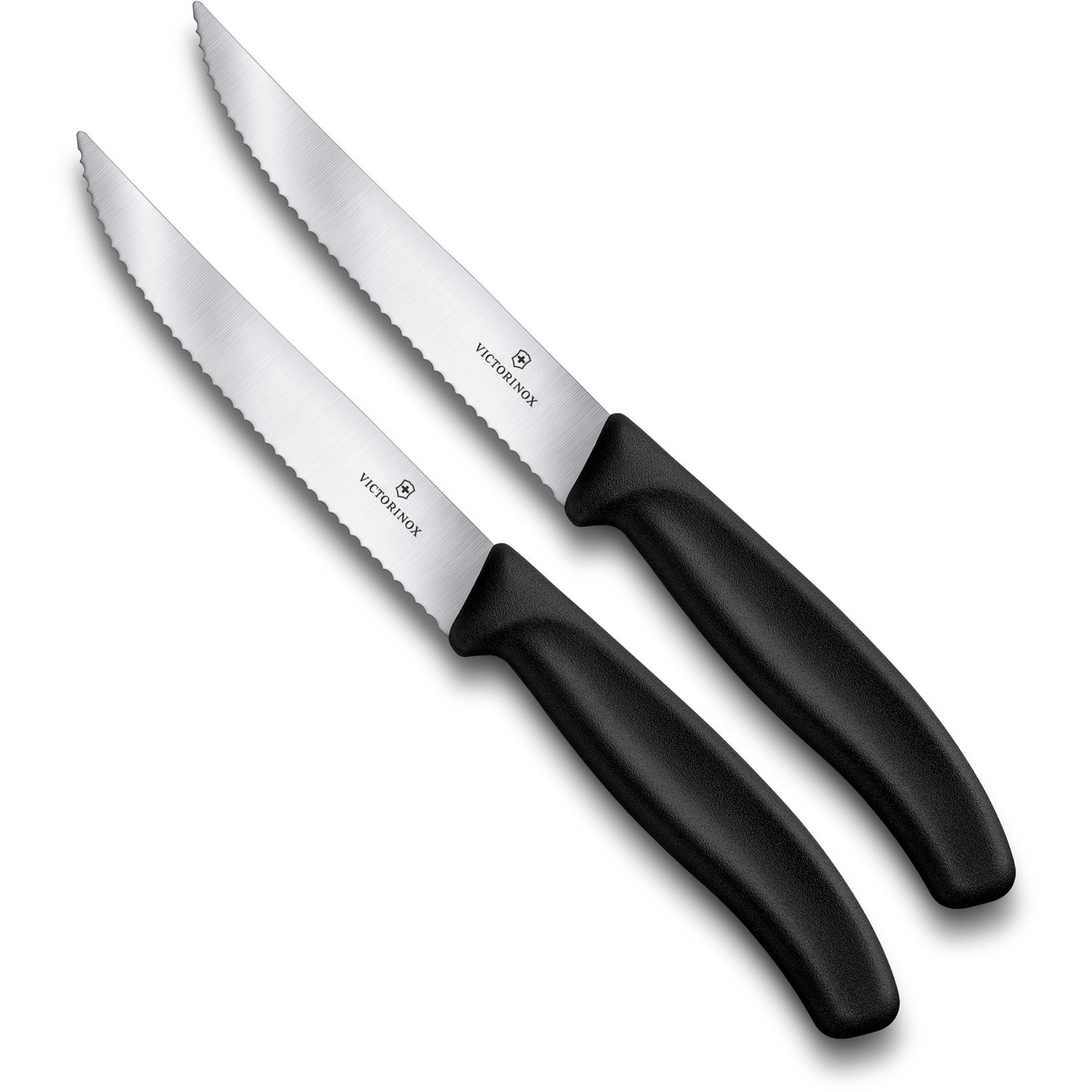 Victorinox Victorinox Swissclassic steakmessenset 2-delig gekarteld zwart