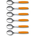 Victorinox Swissclassic thee-/dessertlepel set van 6 oranje