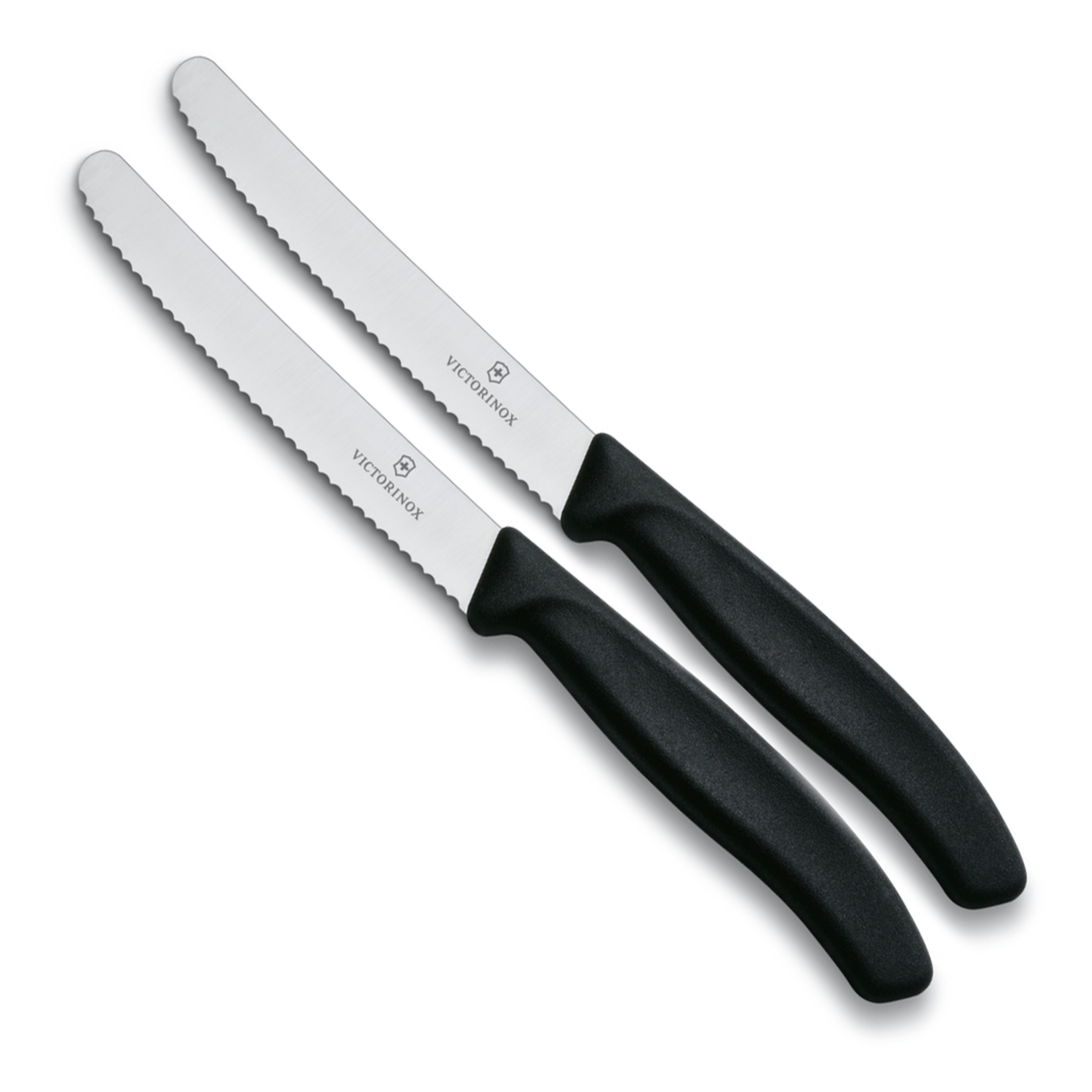 Victorinox Victorinox SwissClassic tomaat-, worst en kaasmes zwart (set van 2)