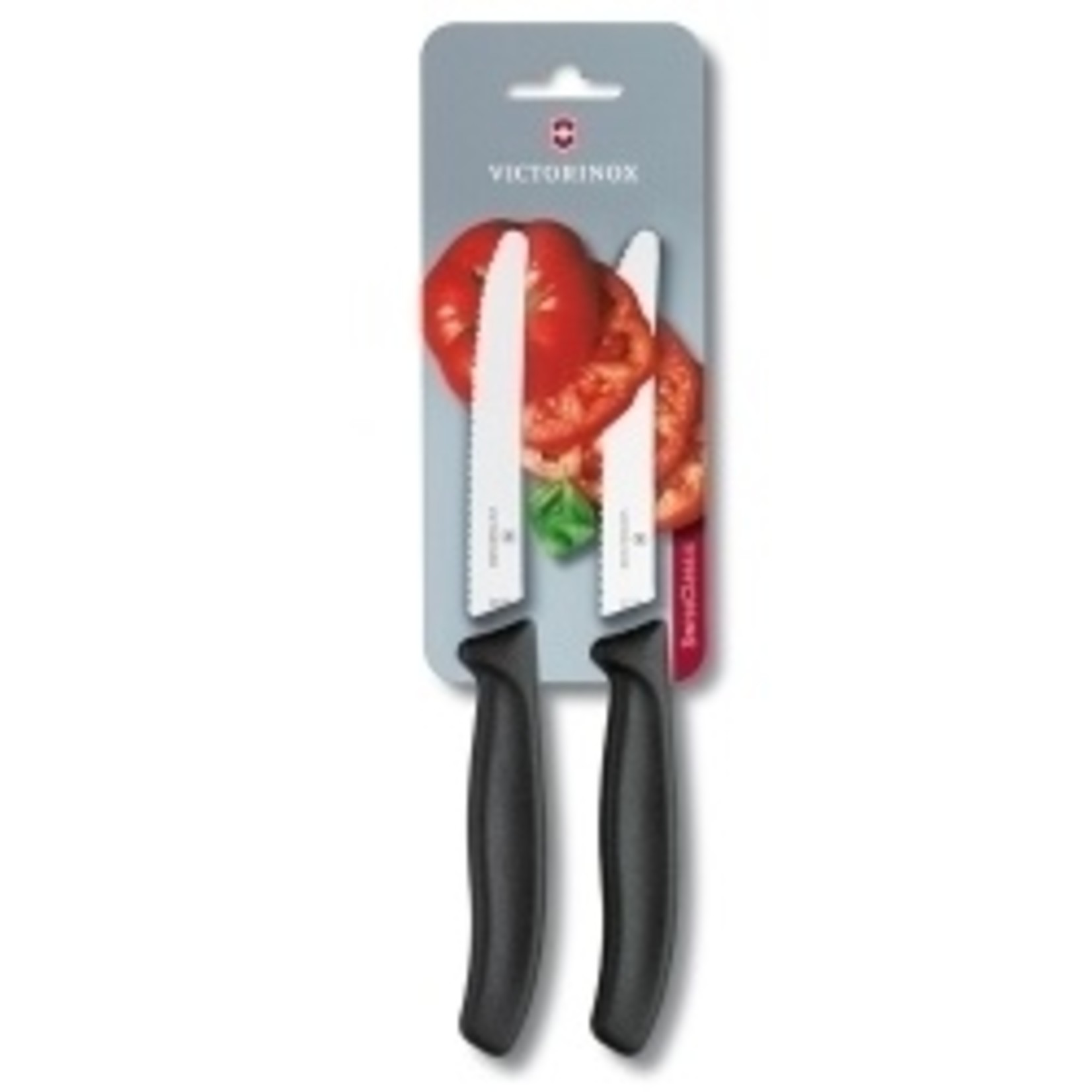 Victorinox Victorinox SwissClassic tomaat-, worst en kaasmes zwart (set van 2)