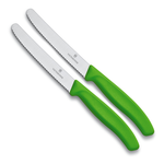 Victorinox SwissClassic tomaat-worst en kaasmes 11cm groen (set van 2)