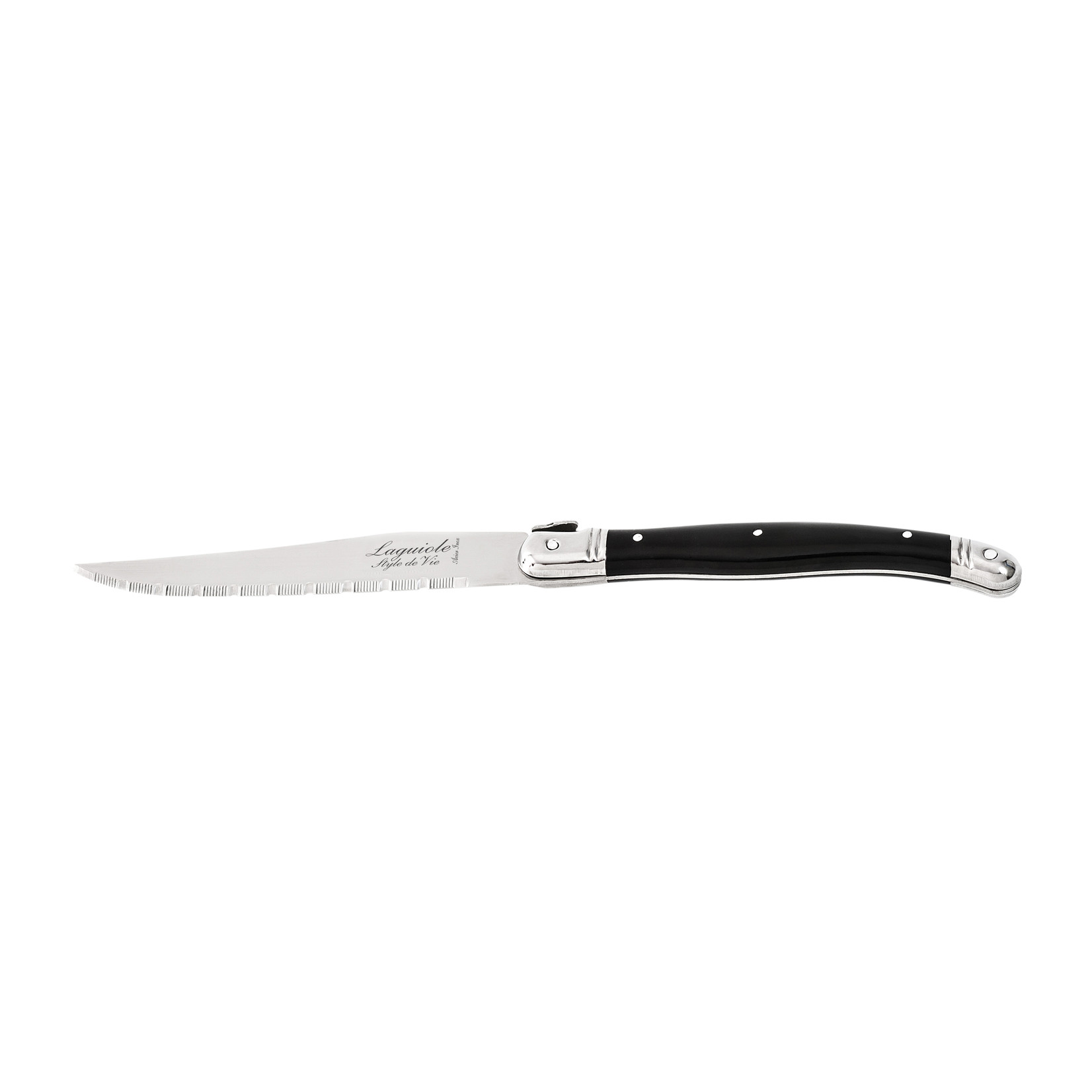 Laguiole Style de Vie Laguiole Style de Vie Premium Line steakmessenset 6-delig Zwart 1,8mm