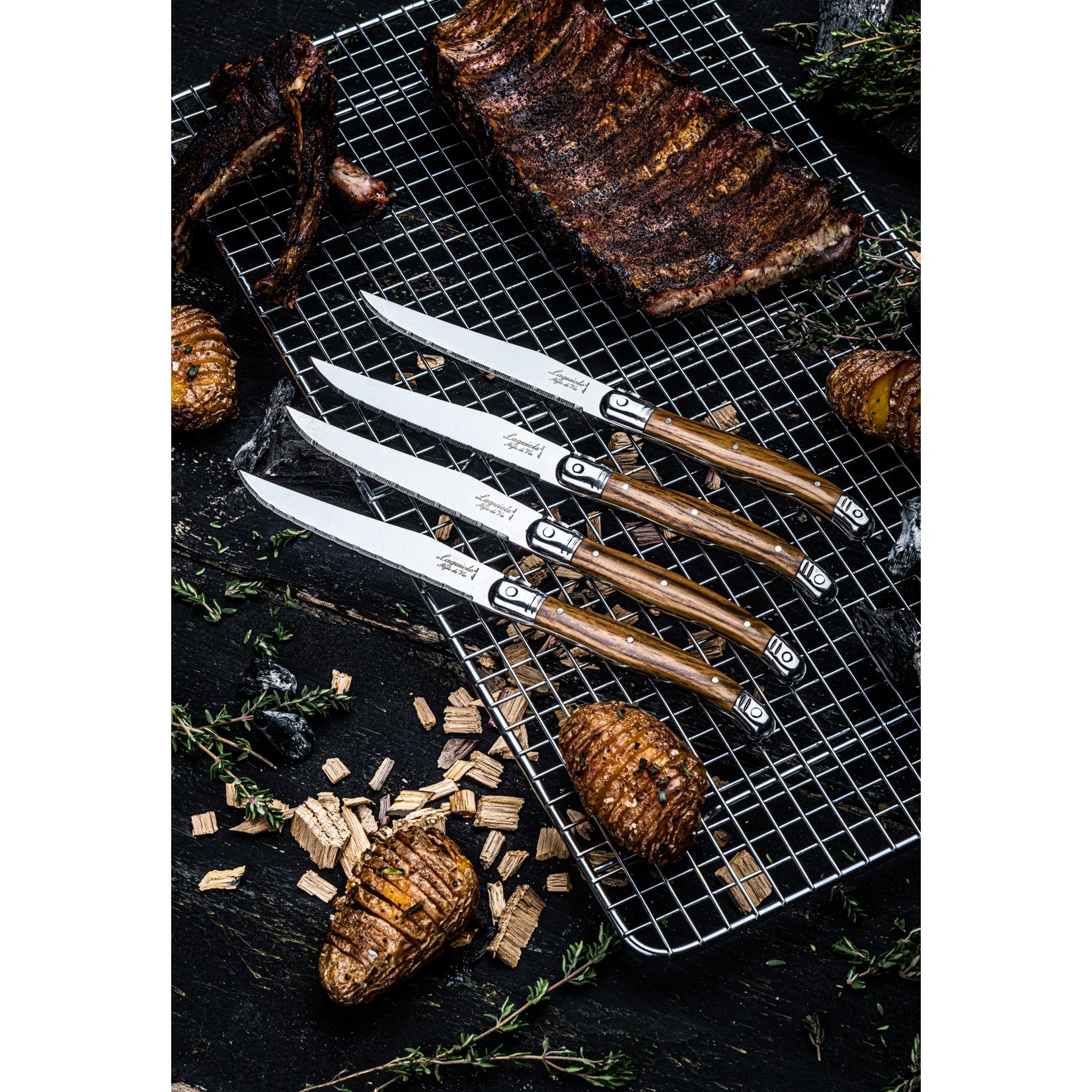 Laguiole Style de Vie Laguiole Style de Vie Premium Line steakmessenset 6-delig Wood 1,8mm