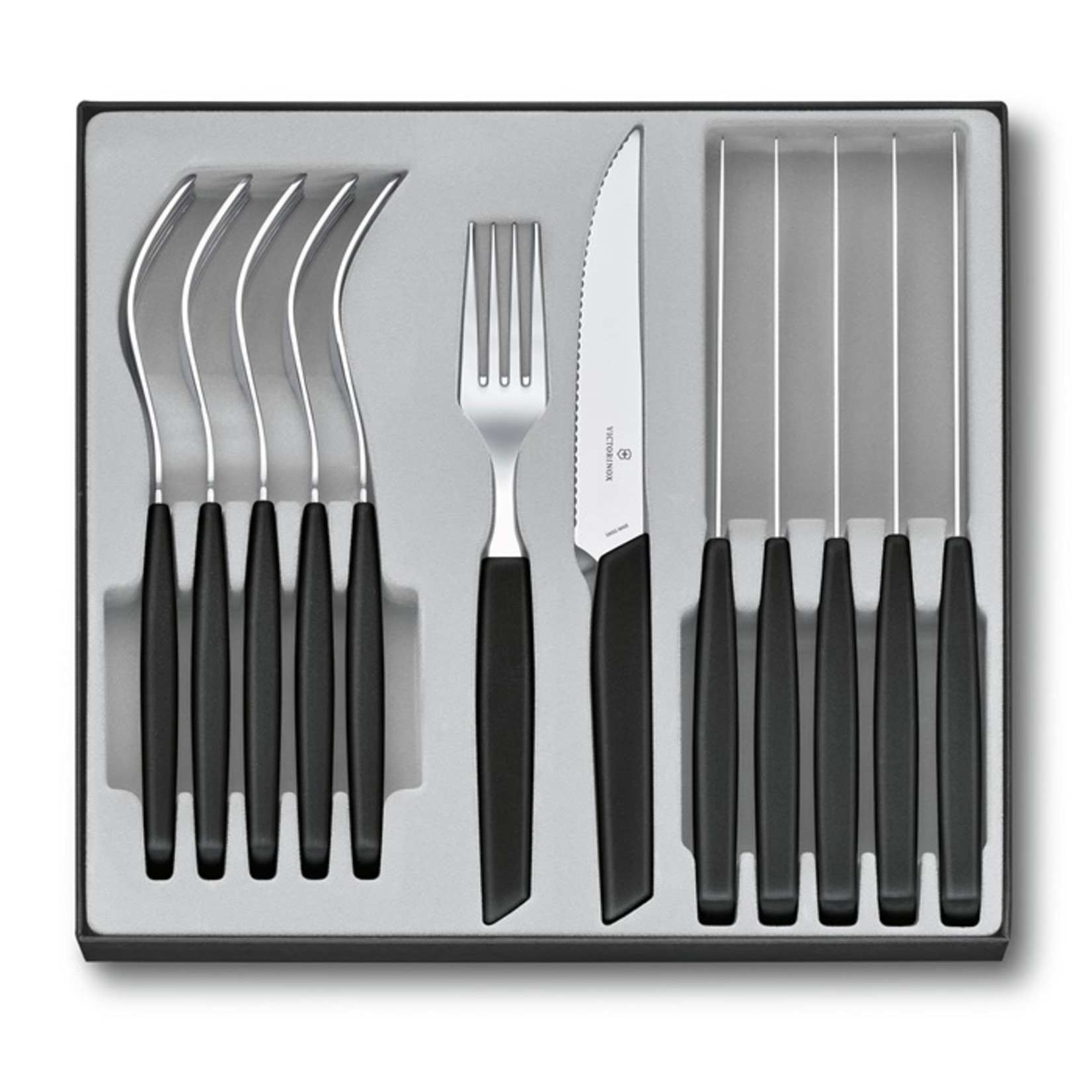 Victorinox Victorinox Swiss Modern steakmessenset 12-delig, zwart