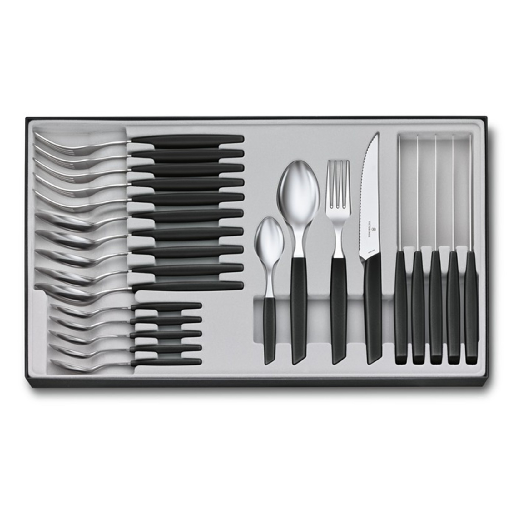 Victorinox Victorinox Swiss Modern steakmessenset 24-delig, zwart