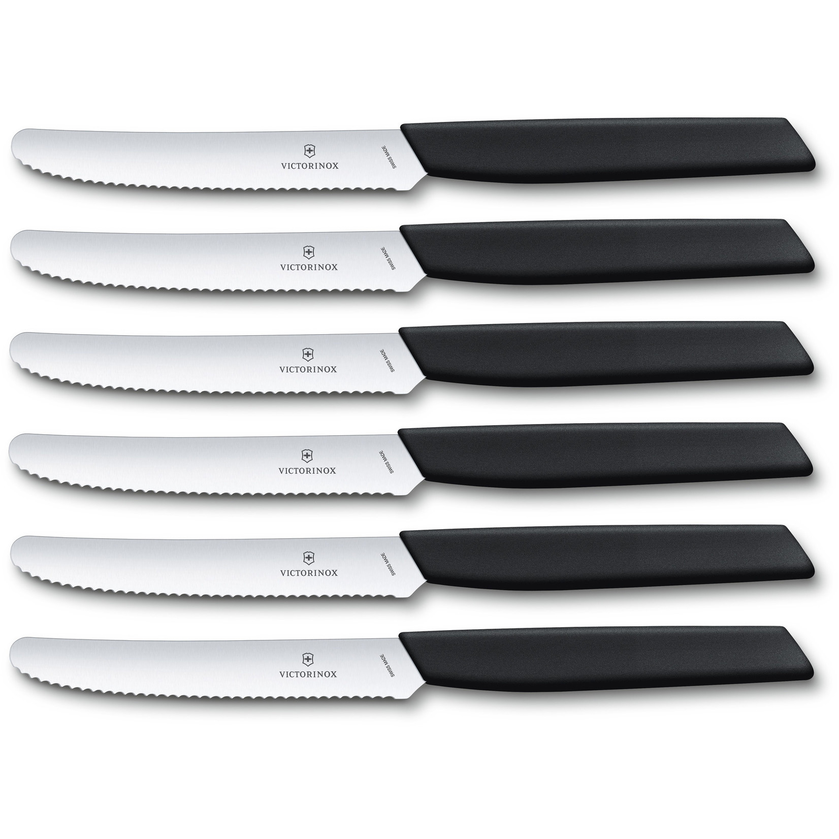 Victorinox Swiss Modern tafelmessen 6-delig, 11cm, zwart