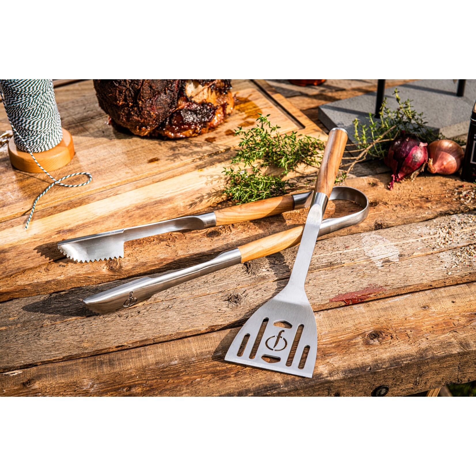 Forged Forged BBQ Spatula, olijfhout