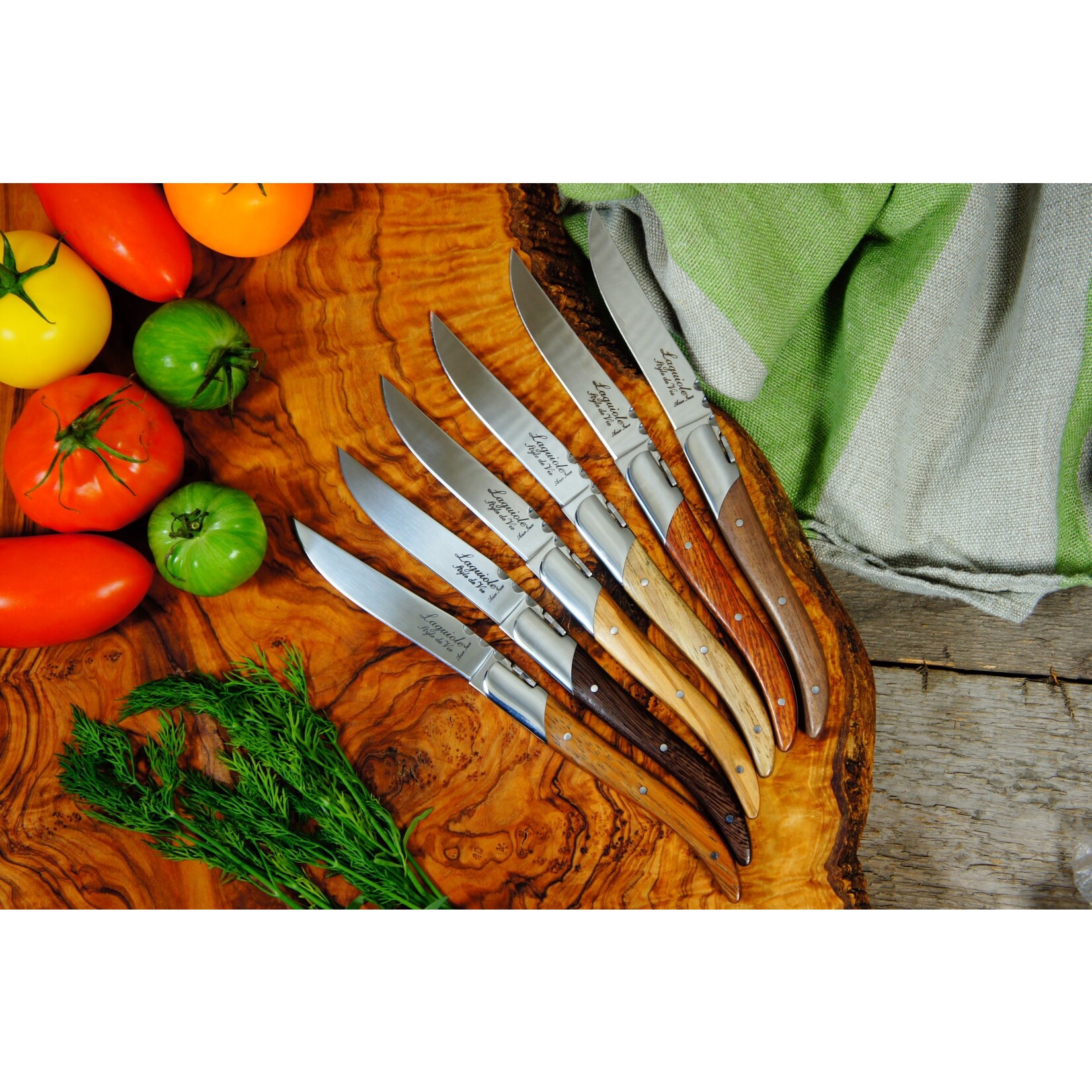 Laguiole Style de Vie Laguiole Style de Vie Luxury Line Steakmessenset 6-delig gemengd hout