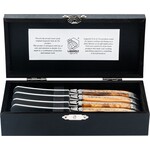 Laguiole Style de Vie Luxury Line botermessen (set van 4) olijfhout