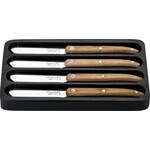 Laguiole Style de Vie Innovation Line Botermessen (set van 4) eikenhout