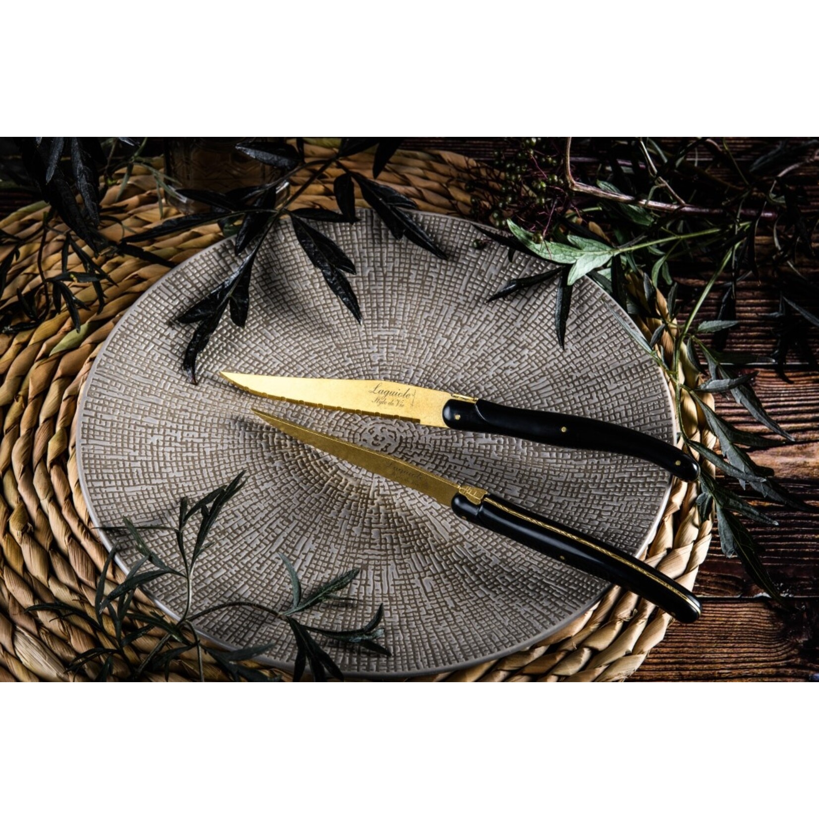 Laguiole Style de Vie Laguiole Style de Vie Prestige Line steakmessenset 6-delig goud