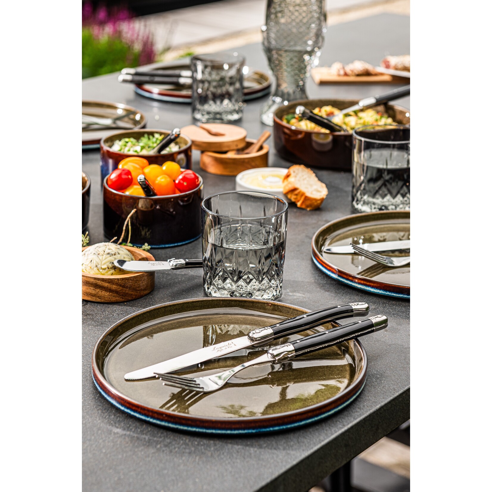Laguiole Style de Vie Laguiole Style de Vie Premium Line bestekset 24-delig, zwart