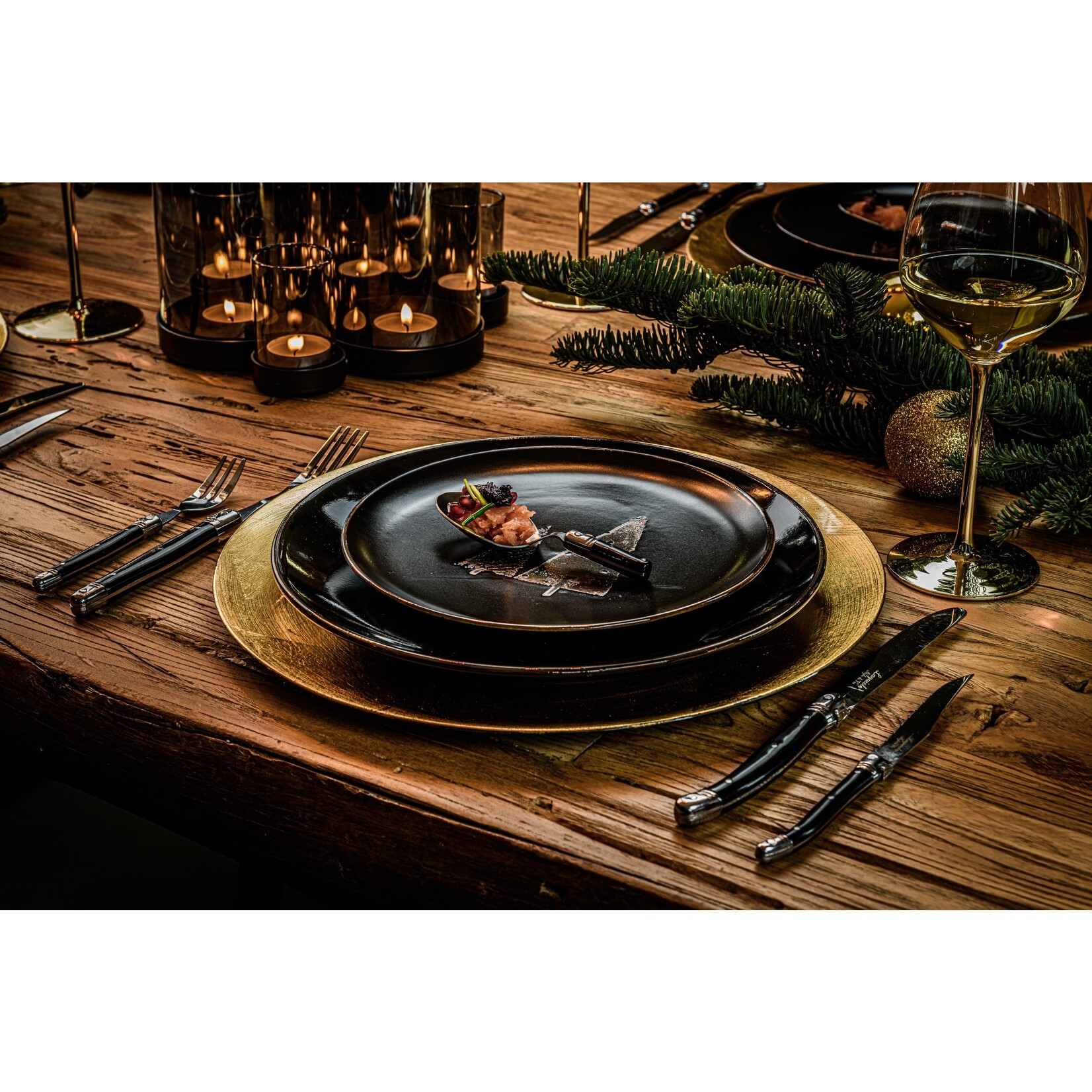 Laguiole Style de Vie Laguiole Style de Vie Premium Line bestekset 24-delig, zwart