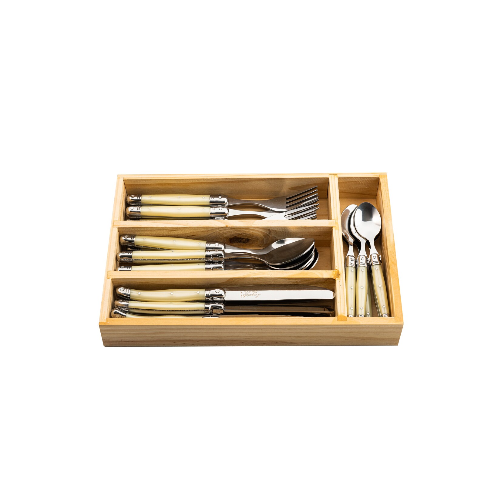 Laguiole Style de Vie Laguiole Style de Vie Premium Line bestekset 24-delig, parelmoer