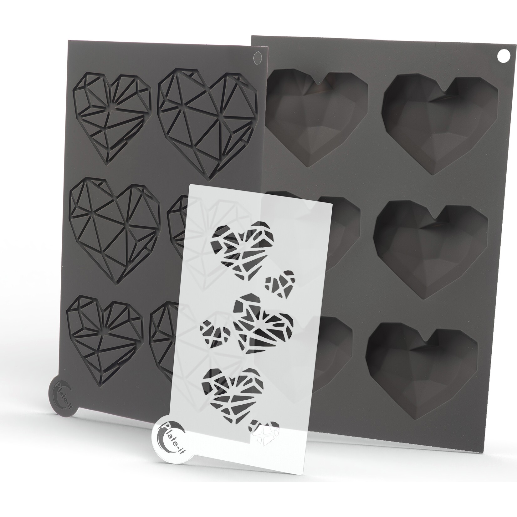 Plate-it Plate-it sjablonen love at first bite, 3-delige set
