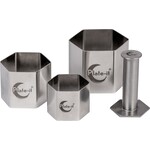 Plate-it Plate-it Garneerringen Hexagon 4-delige set, met pusher