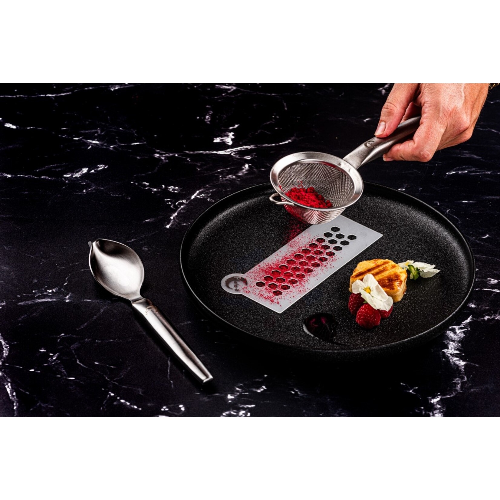 Plate-it Plate-it Garneerringen Hexagon 4-delige set, met pusher