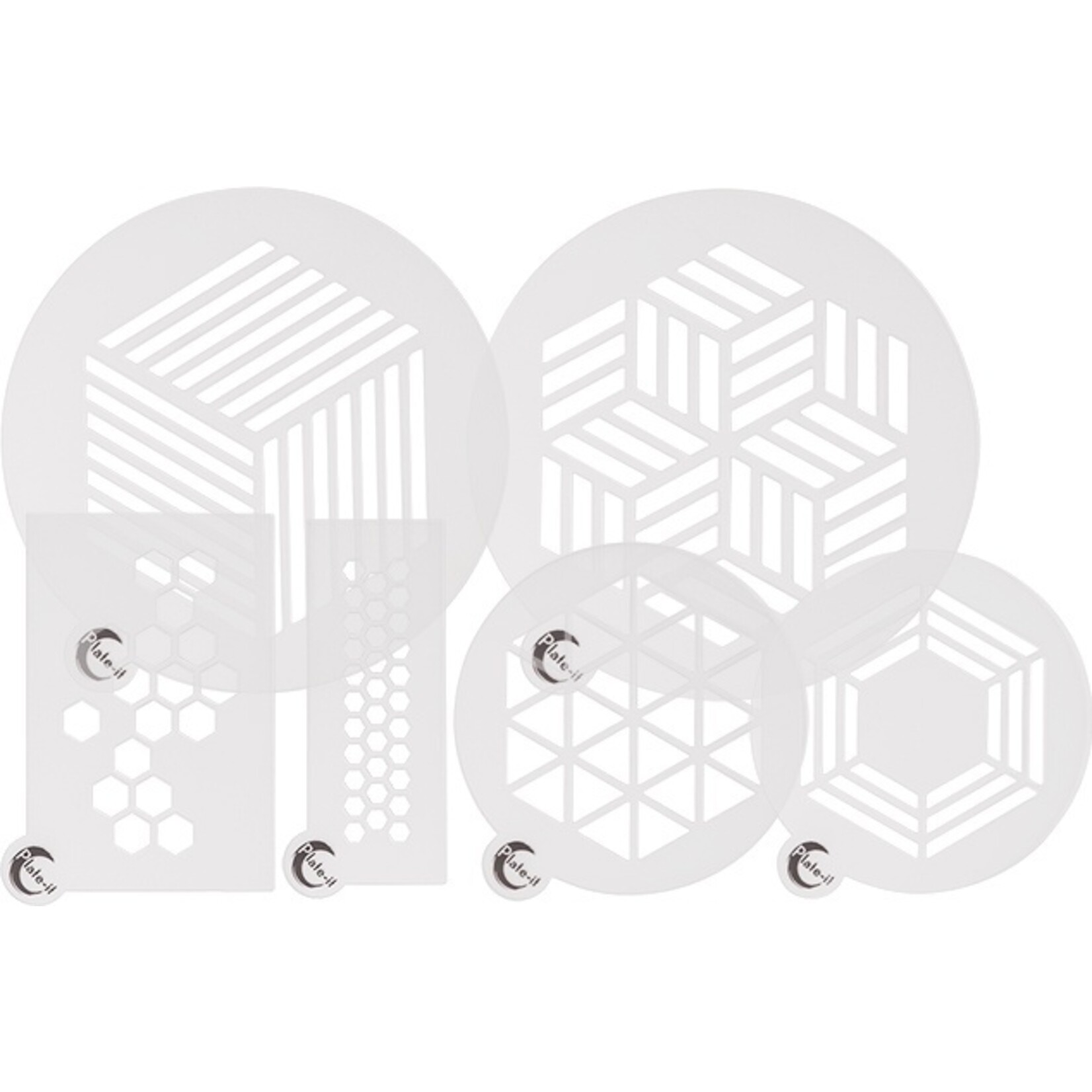 Plate-it Plate-it PP Stencils Hexagon